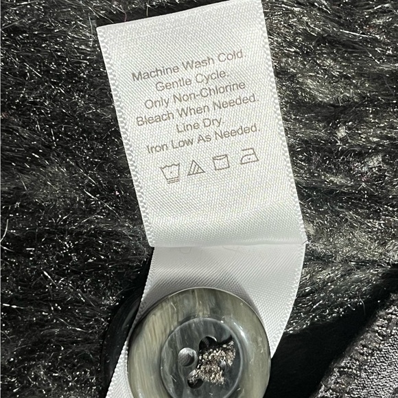 Coldwater Creek Metallic Faux Leather Fur Lined Jacket Pewter Relaxed Fit $230 - Picture 14 of 15